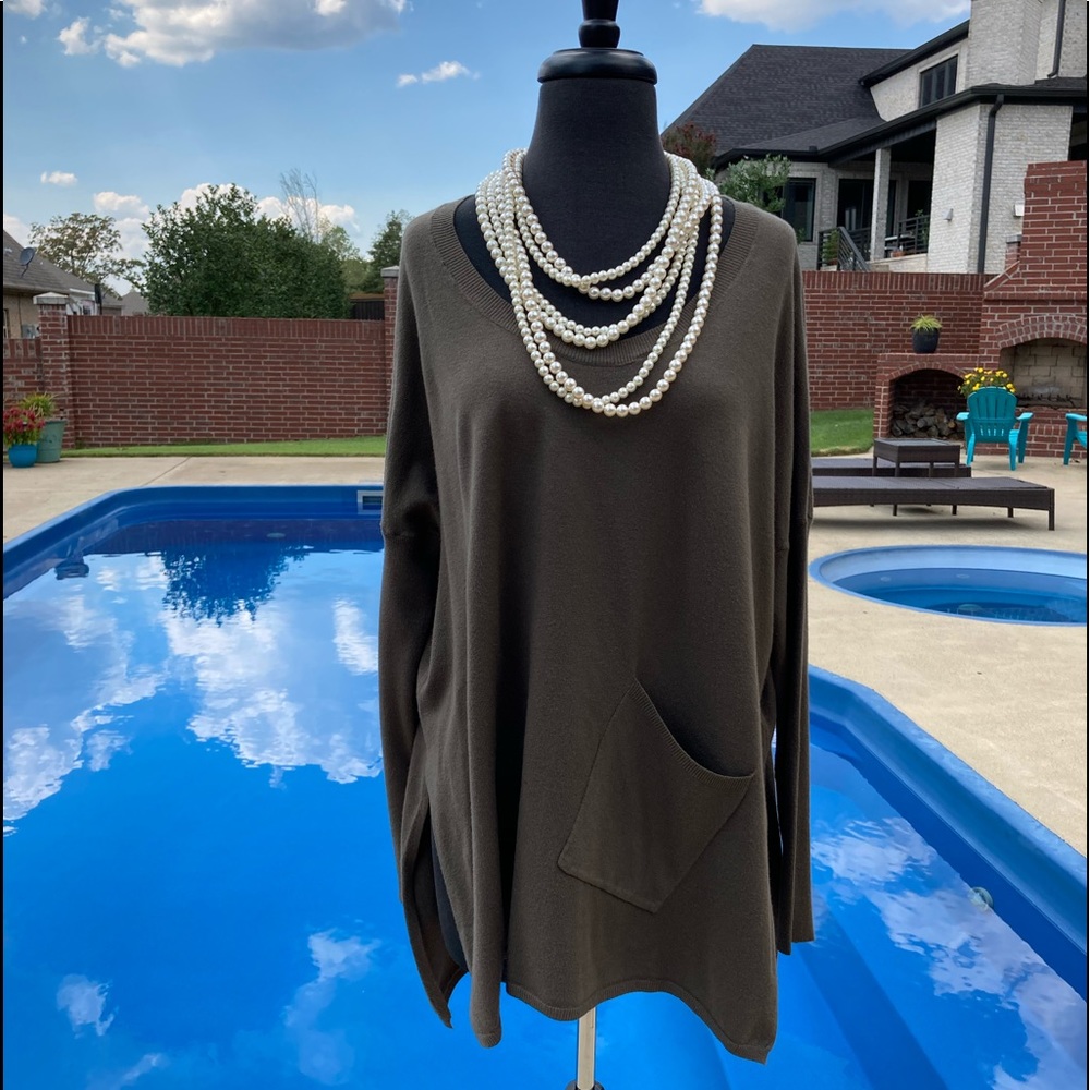 Altar’d State Olive Tunic Sweater